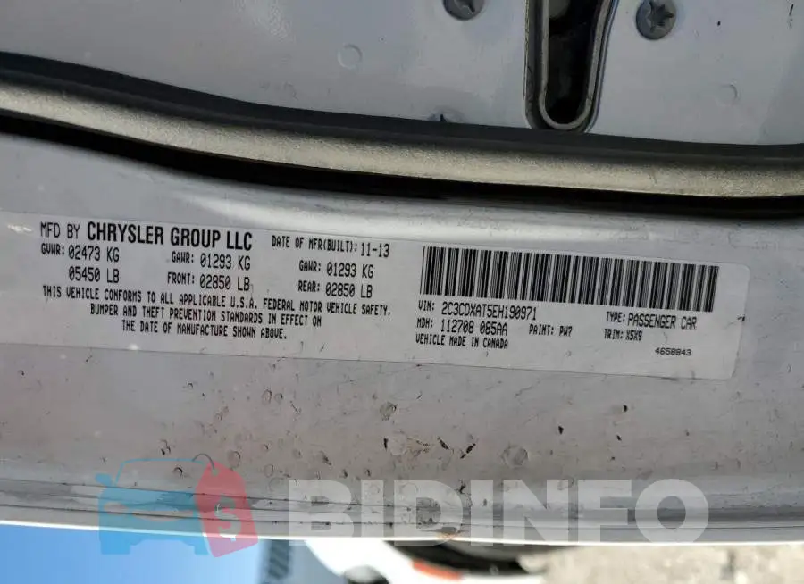 2C3CDXAT5EH190971 Photo# 12