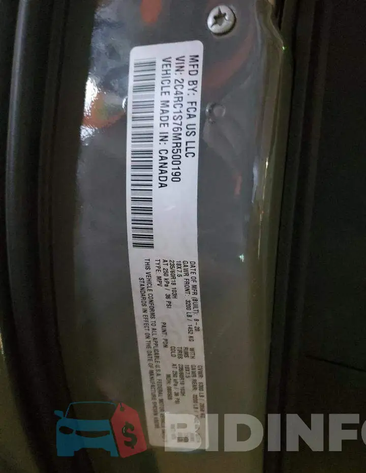 2C4RC1S76MR500190 Photo# 14