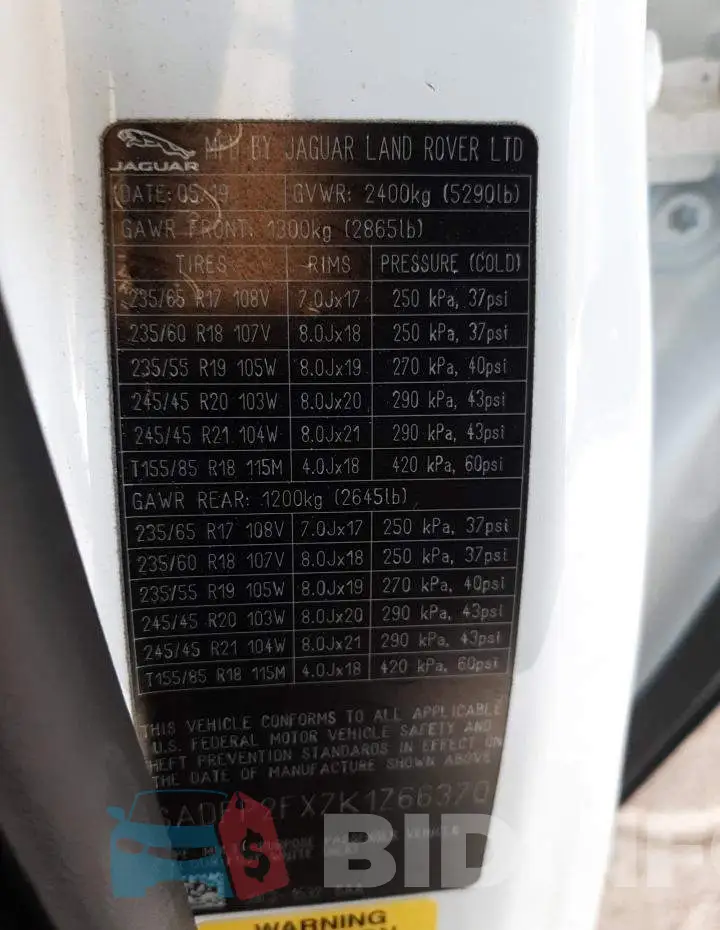 SADFP2FX7K1Z66370 Photo# 10