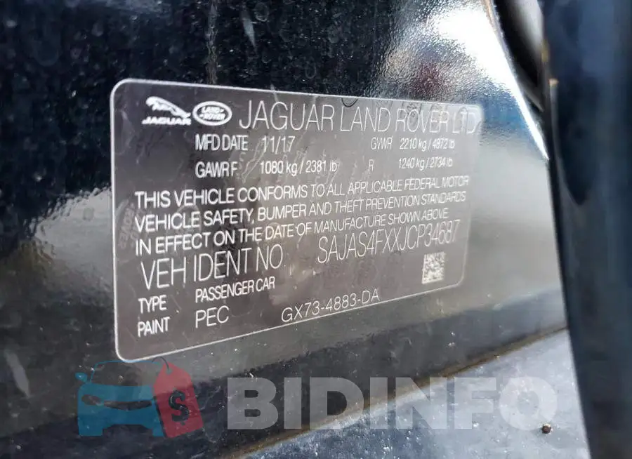 SAJAS4FXXJCP34687 Photo# 13