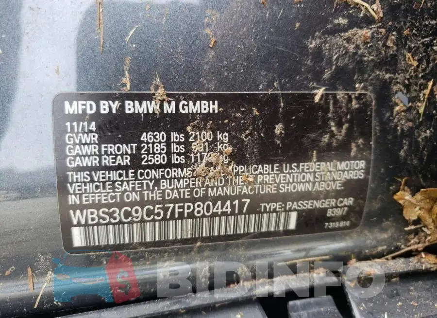 WBS3C9C57FP804417 Photo# 10