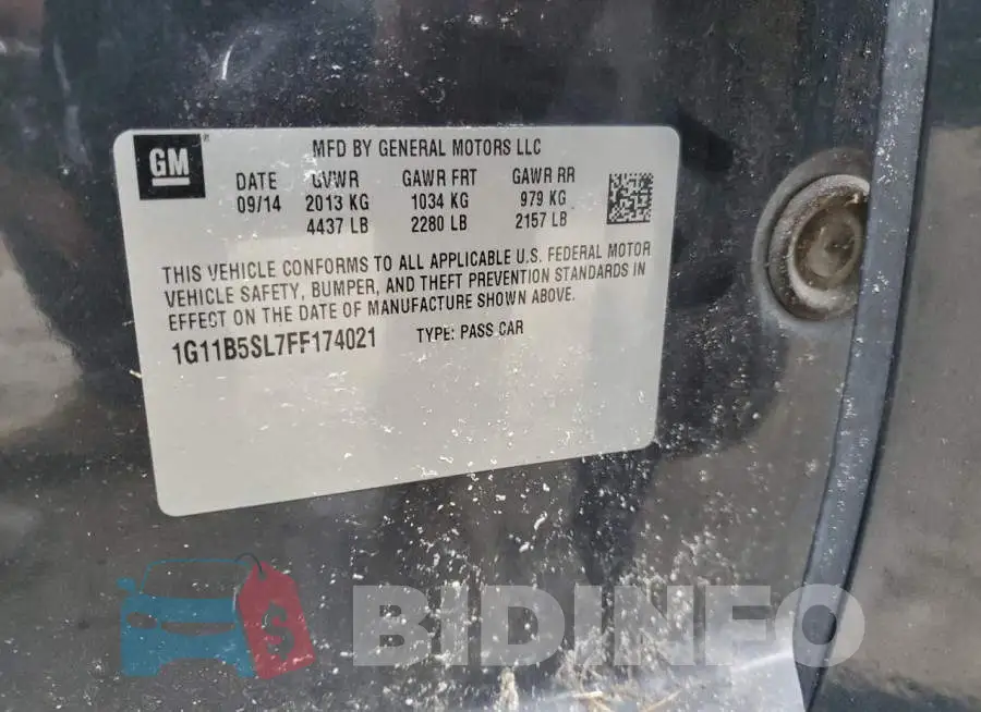 1G11B5SL7FF174021 Photo# 12