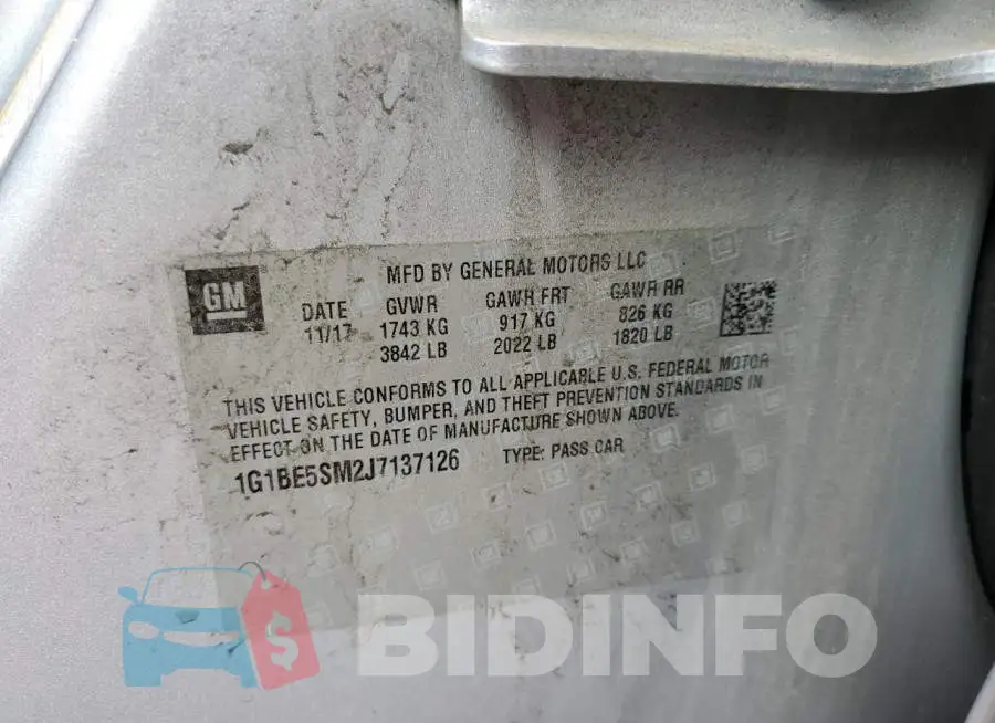 1G1BE5SM2J7137126 Photo# 10
