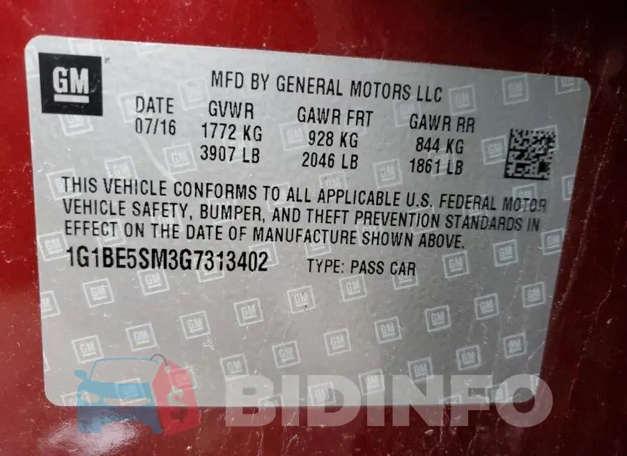 1G1BE5SM3G7313402 Photo# 12