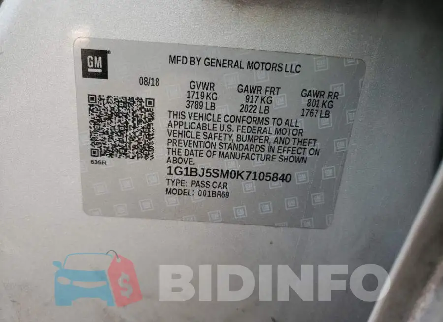 1G1BJ5SM0K7105840 Photo# 13