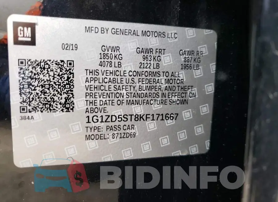 1G1ZD5ST8KF171667 Photo# 10