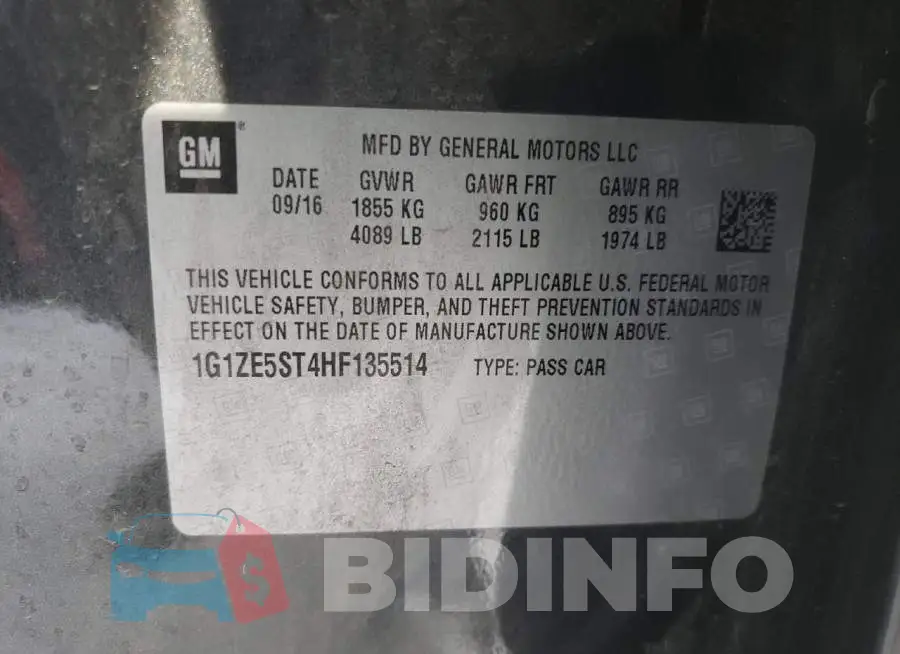 1G1ZE5ST4HF135514 Photo# 13