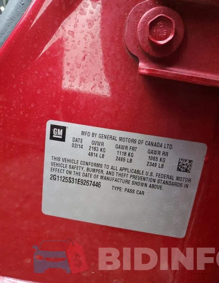 2G1125S31E9267446 Photo# 12