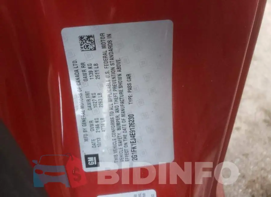2G1FK1EJ4E9176230 Photo# 12