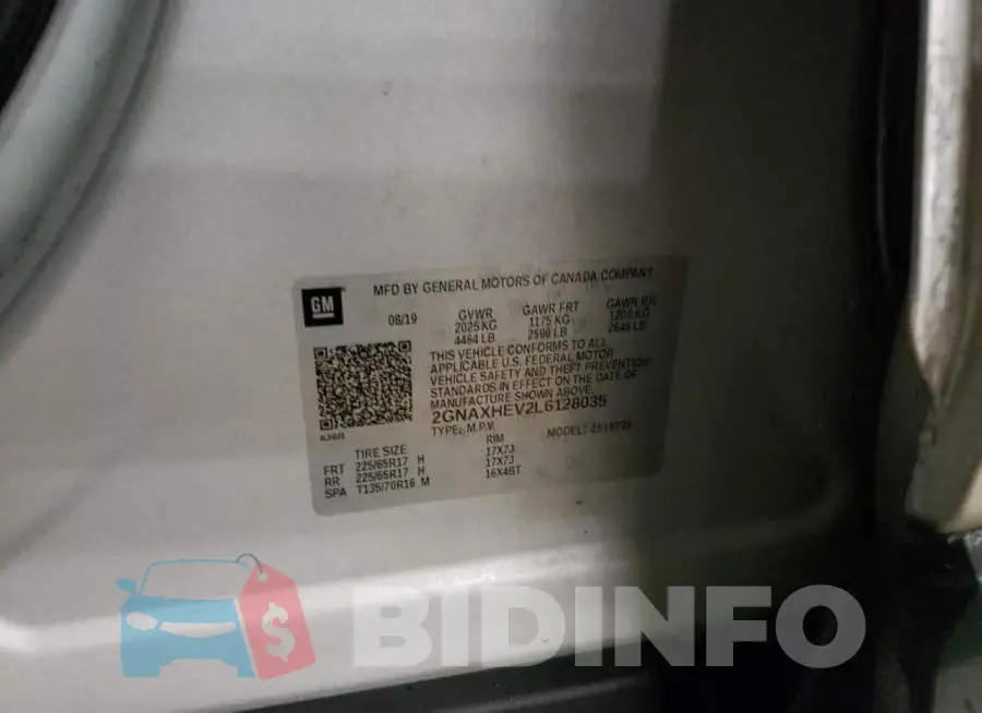 2GNAXHEV2L6128035 Photo# 13