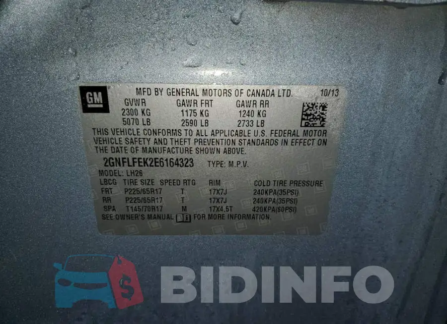 2GNFLFEK2E6164323 Photo# 14