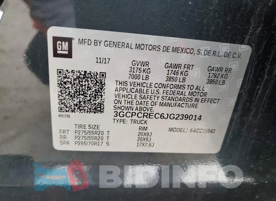 3GCPCREC6JG239014 Photo# 13