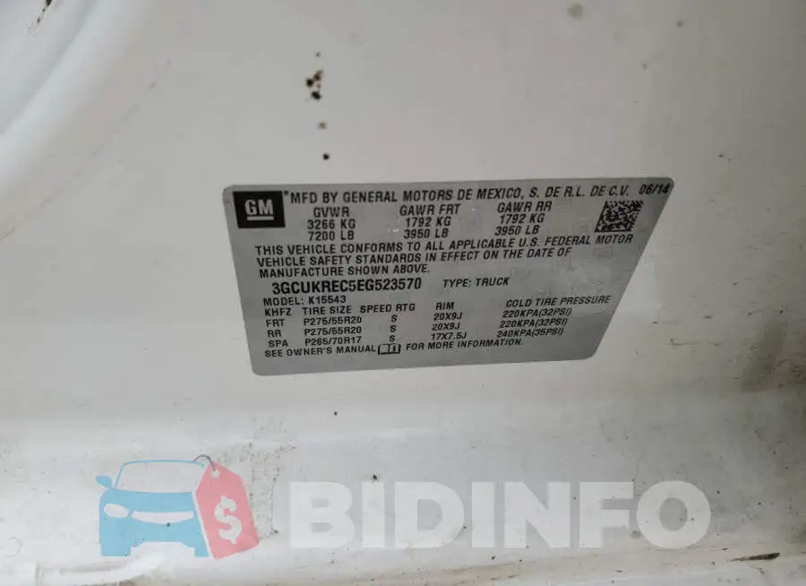 3GCUKREC5EG523570 Photo# 12