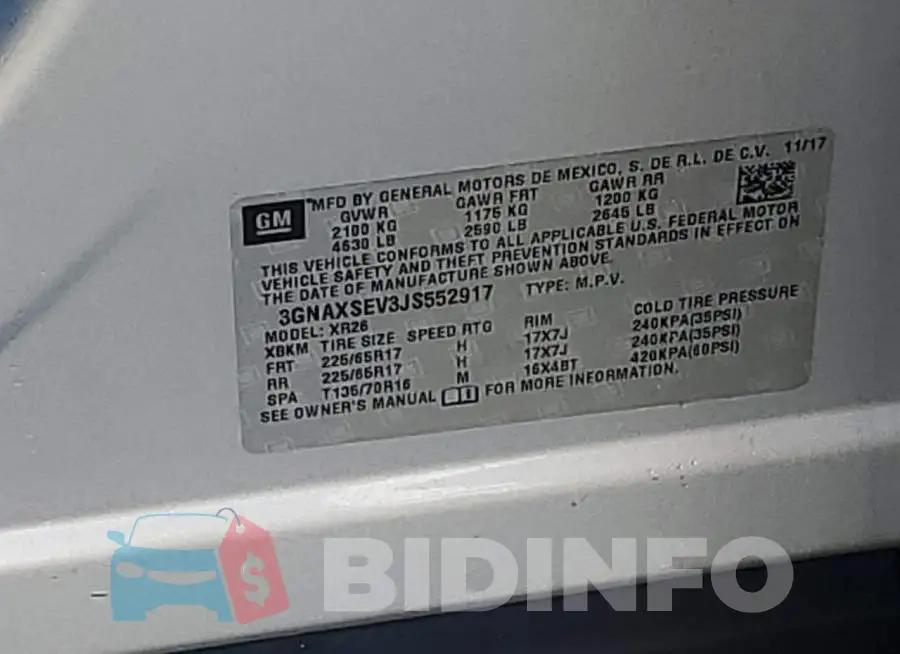 3GNAXSEV3JS552917 Photo# 13