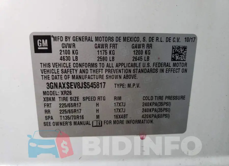 3GNAXSEV8JS545817 Photo# 13