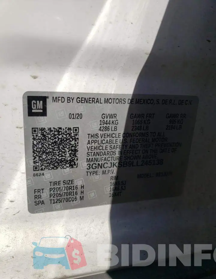 3GNCJKSB9LL245138 Photo# 10