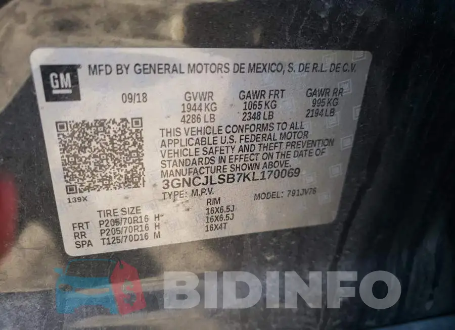 3GNCJLSB7KL170069 Photo# 12