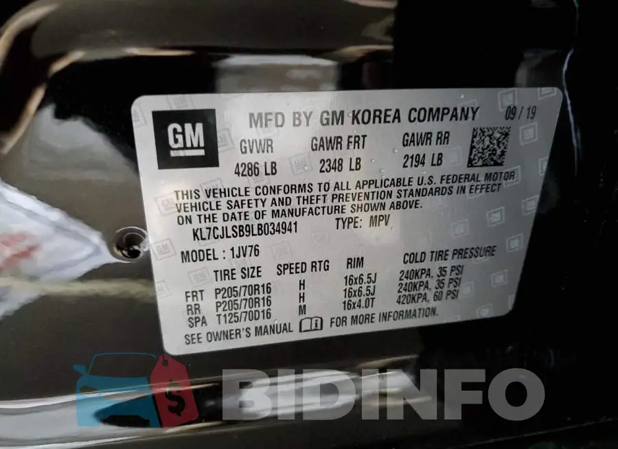 KL7CJLSB9LB034941 Photo# 12