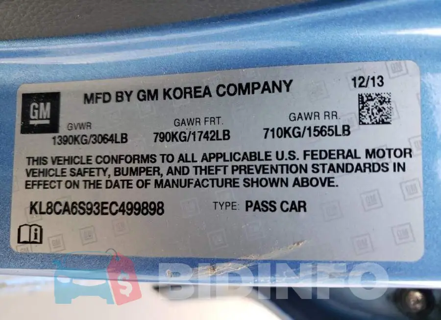 KL8CA6S93EC499898 Photo# 12