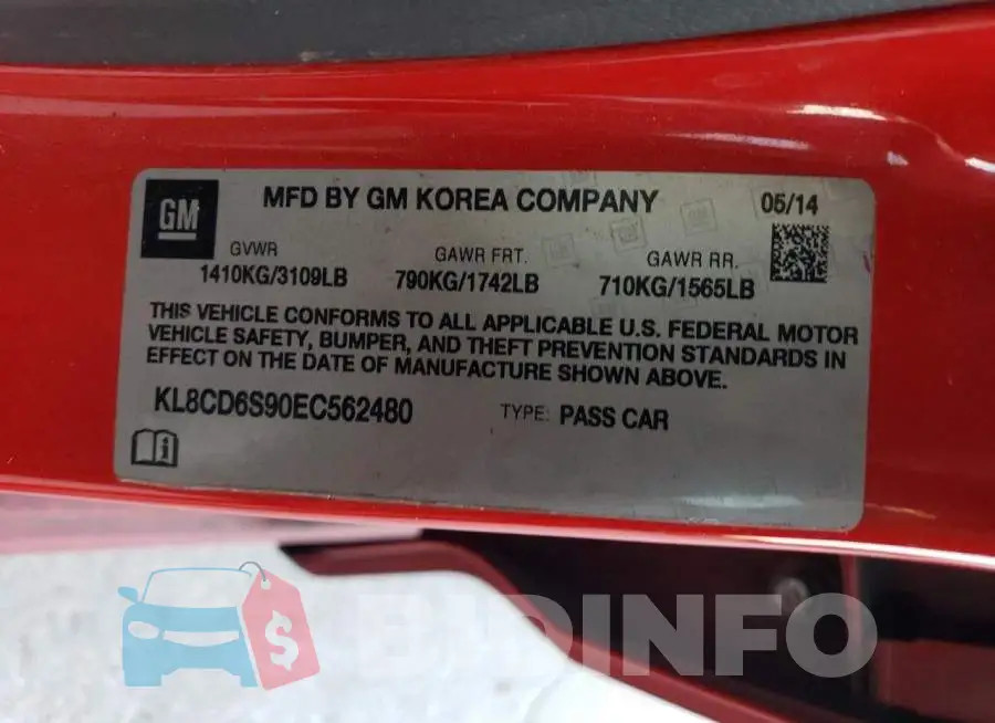KL8CD6S90EC562480 Photo# 12