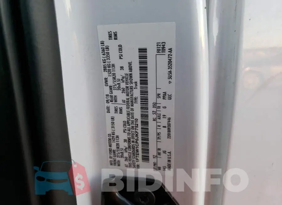 1FTEW1CP0JKF75210 Photo# 11