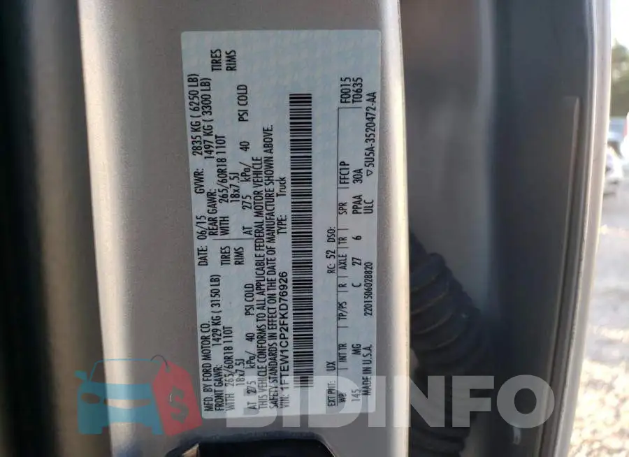 1FTEW1CP2FKD76926 Photo# 13