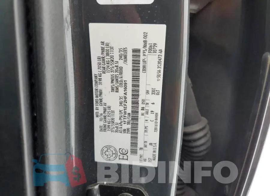1FTFW1EF2HFA16091 Photo# 12