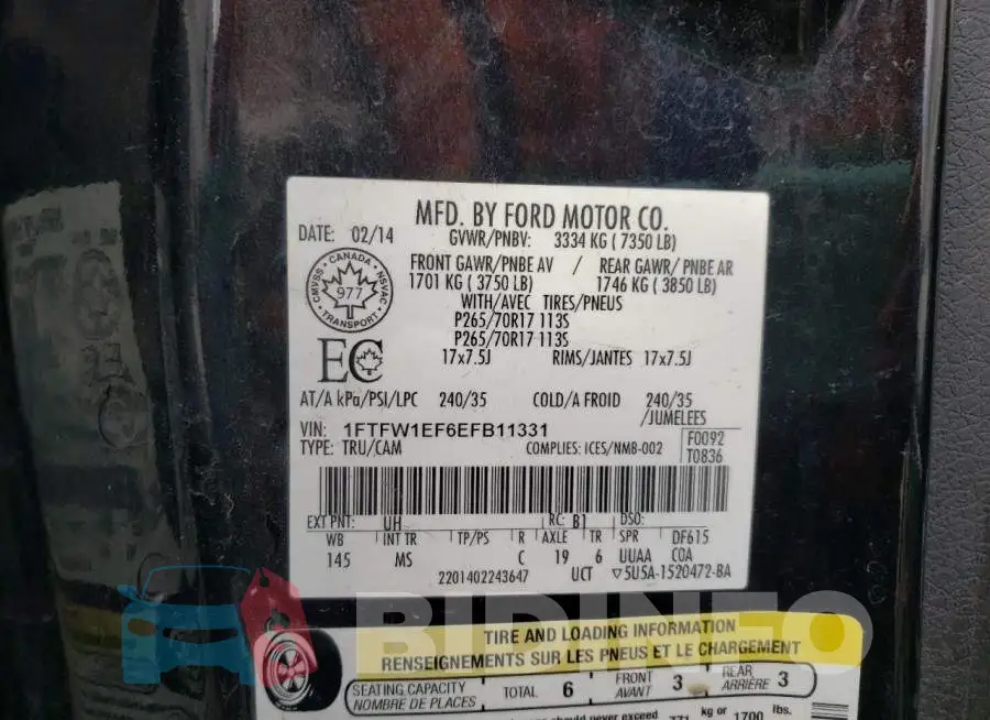 1FTFW1EF6EFB11331 Photo# 12