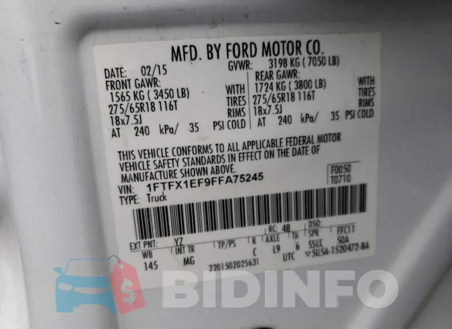 1FTFX1EF9FFA75245 Photo# 12