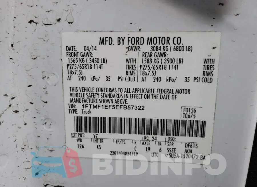1FTMF1EF5EFB57322 Photo# 13