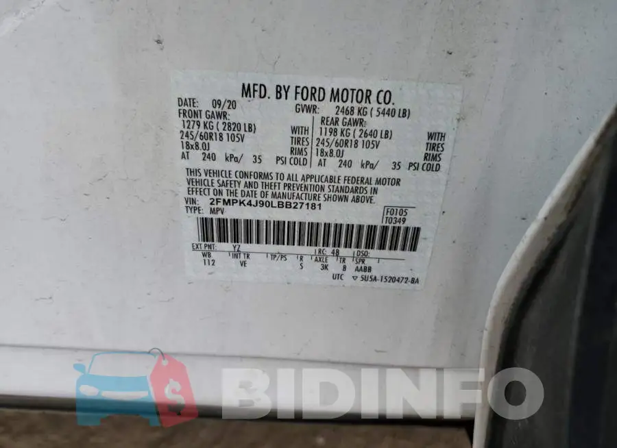2FMPK4J90LBB27181 Photo# 12