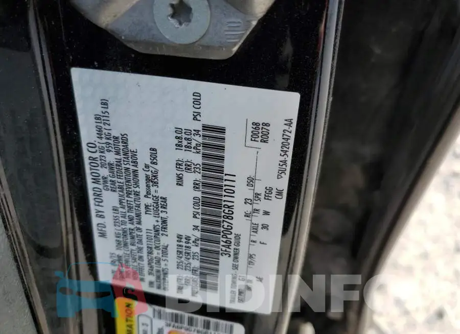 3FA6P0G78GR110111 Photo# 13