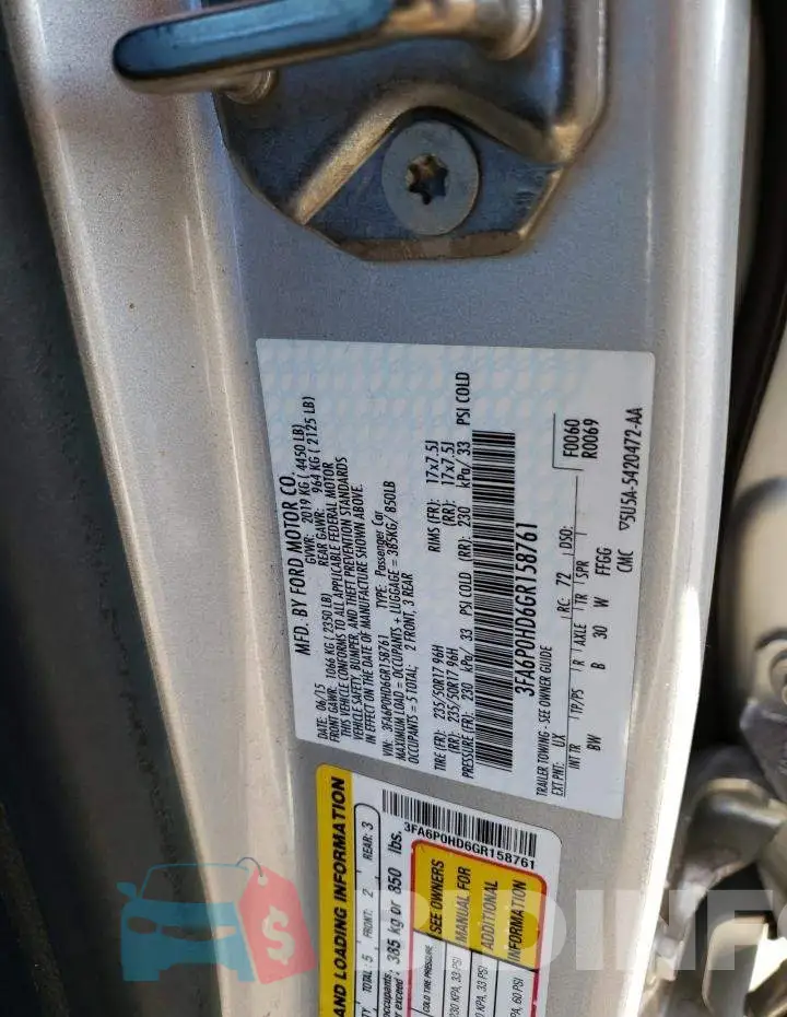 3FA6P0HD6GR158761 Photo# 12