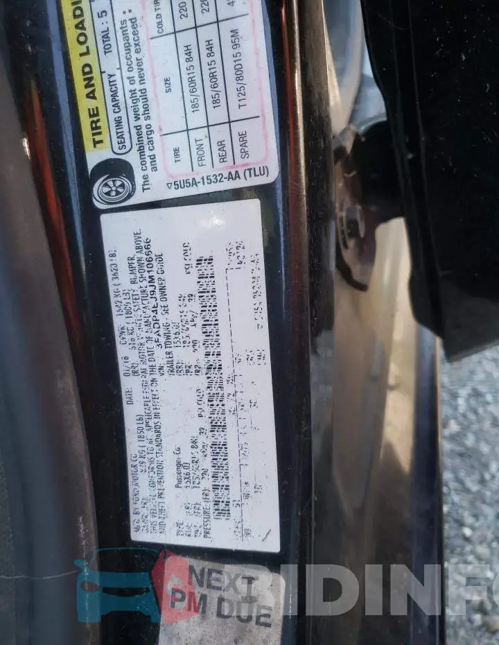 3FADP4EJ9JM106666 Photo# 10