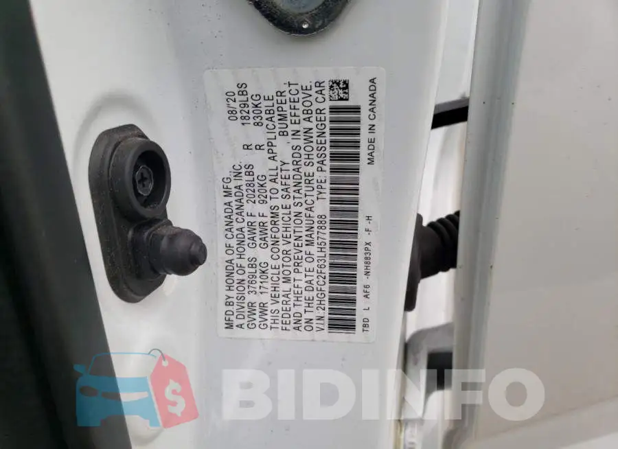 2HGFC2F63LH577888 Photo# 13