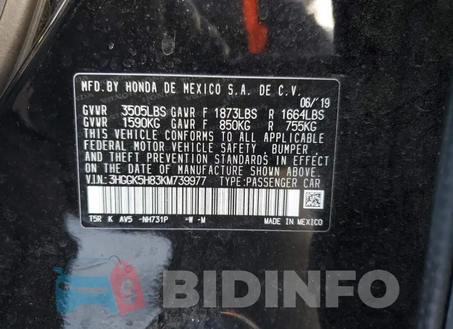 3HGGK5H83KM739977 Photo# 12