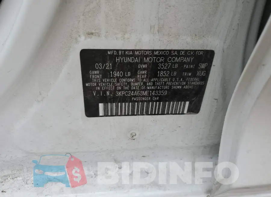 3KPC24A63ME143359 Photo# 12