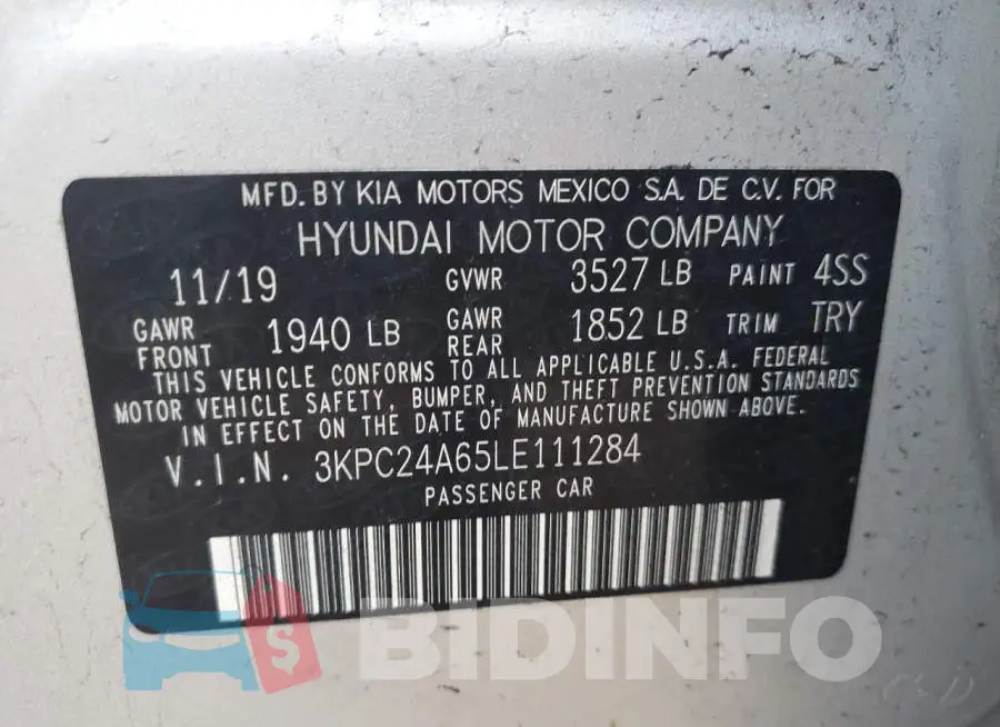 3KPC24A65LE111284 Photo# 13