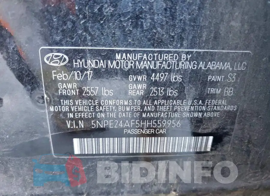 5NPE24AF5HH559956 Photo# 12