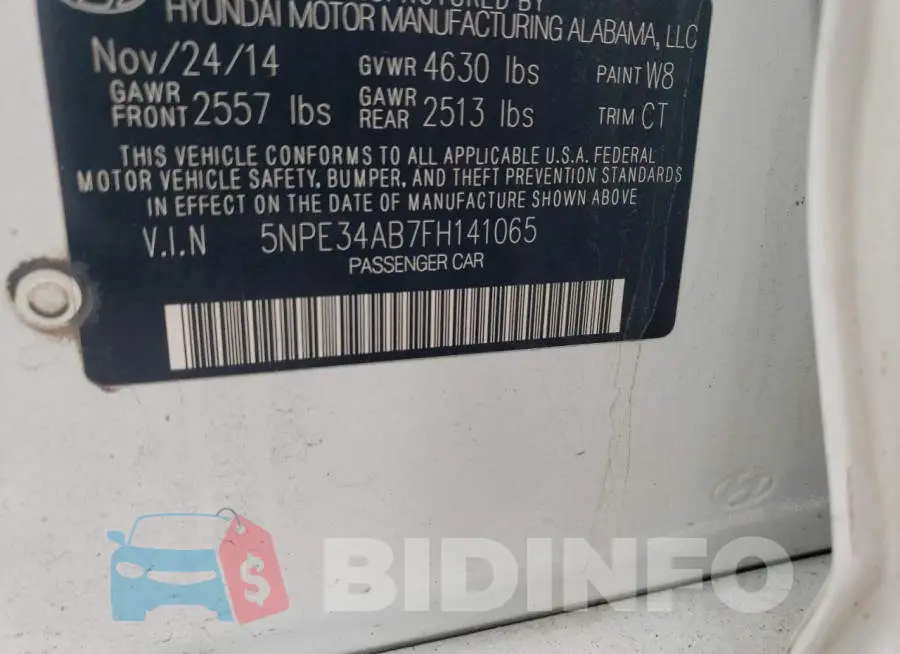 5NPE34AB7FH141065 Photo# 12