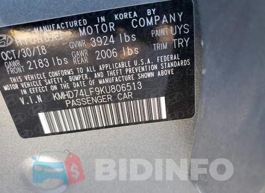 KMHD74LF9KU806513 Photo# 10