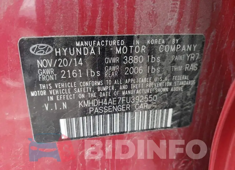 KMHDH4AE7FU392550 Photo# 12