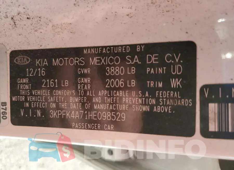 3KPFK4A71HE098529 Photo# 12