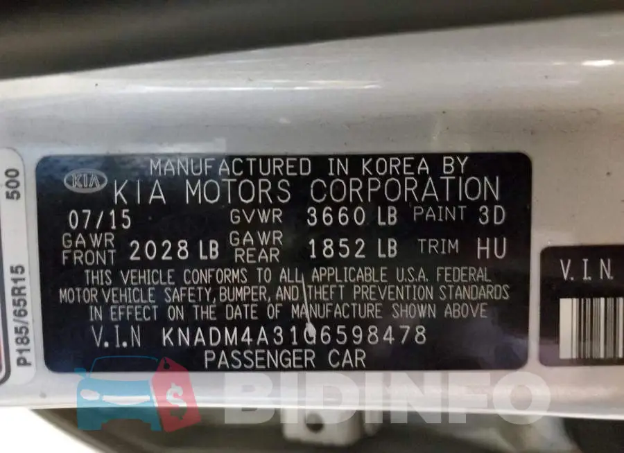 KNADM4A31G6598478 Photo# 12