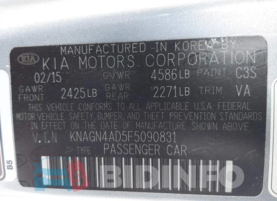 KNAGN4AD5F5090831 Photo# 10