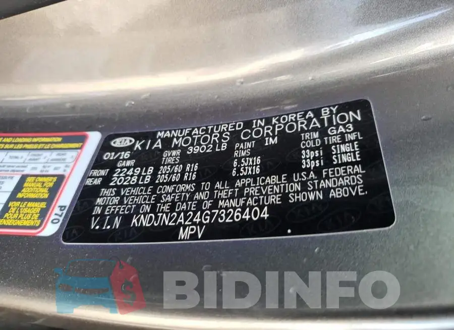 KNDJN2A24G7326404 Photo# 13