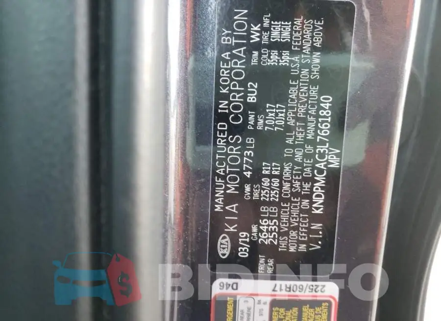 KNDPMCAC3L7661840 Photo# 12