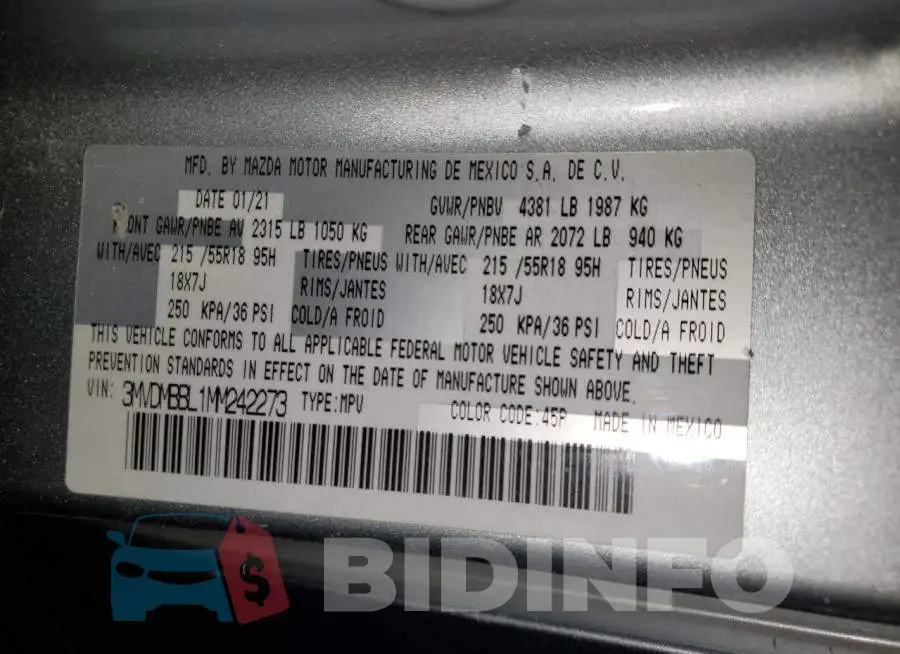 3MVDMBBL1MM242273 Photo# 13