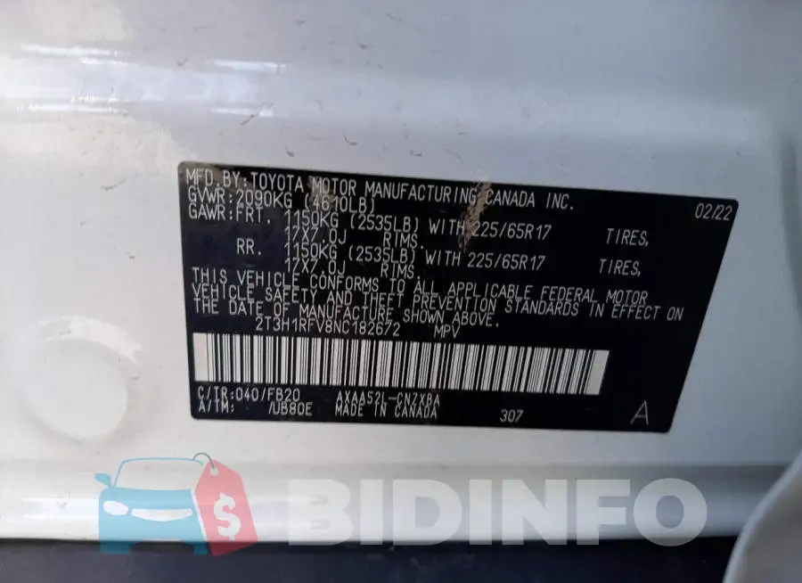 2T3H1RFV8NC182672 Photo# 13