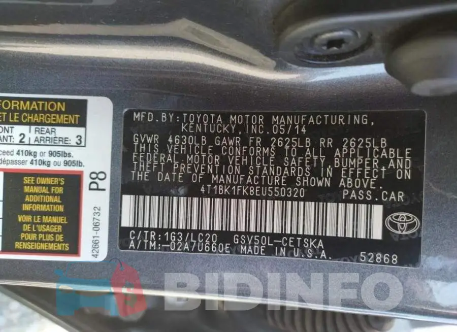 4T1BK1FK8EU550320 Photo# 10
